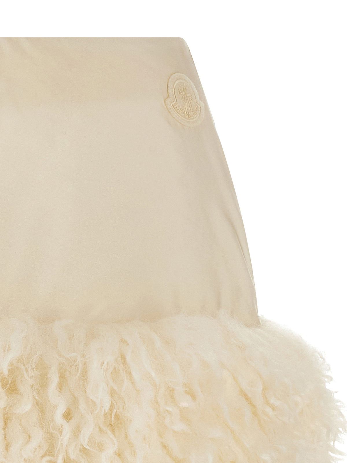 Moncler Teddy Insert Skirt White