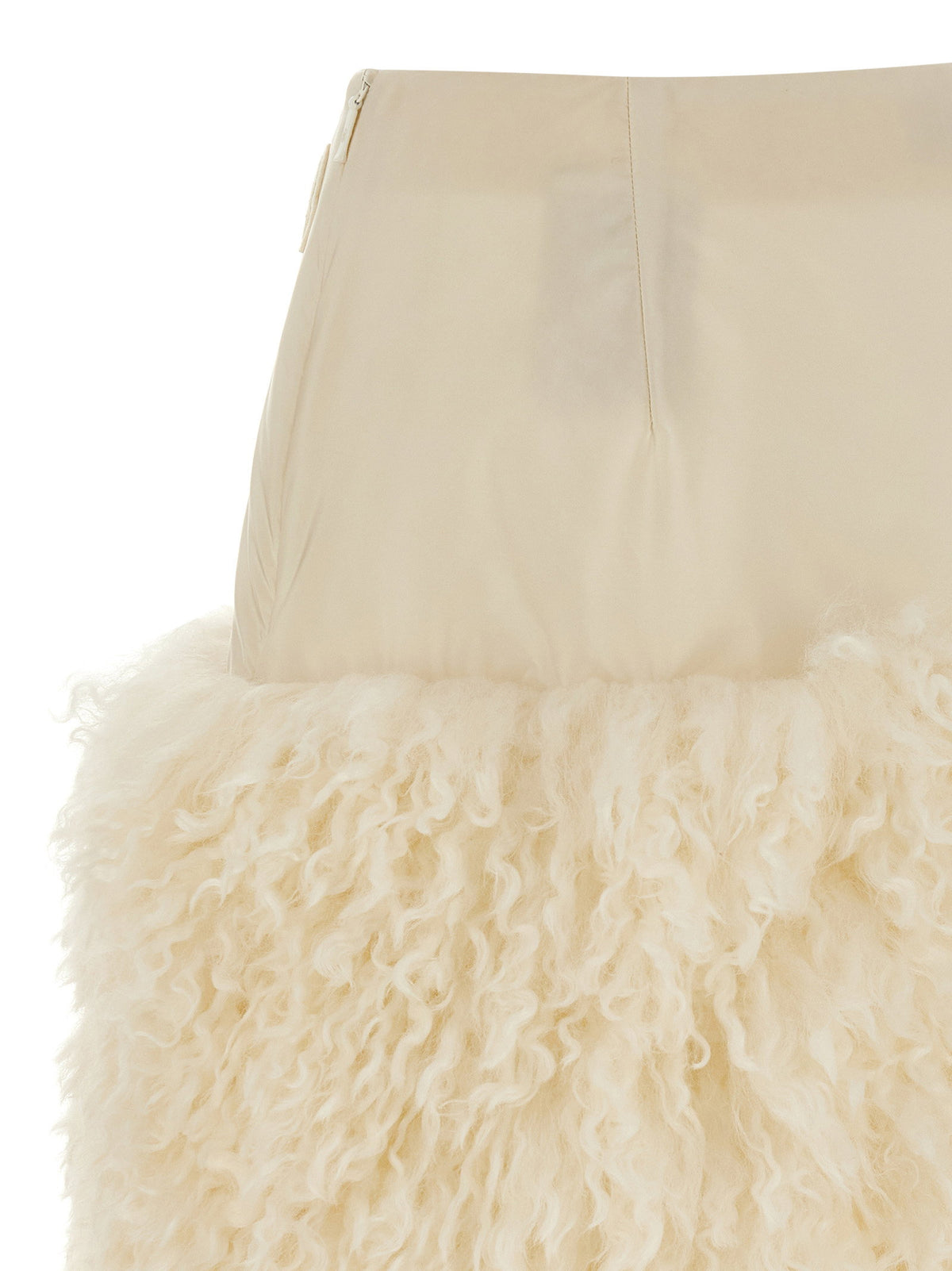 Moncler Teddy Insert Skirt White