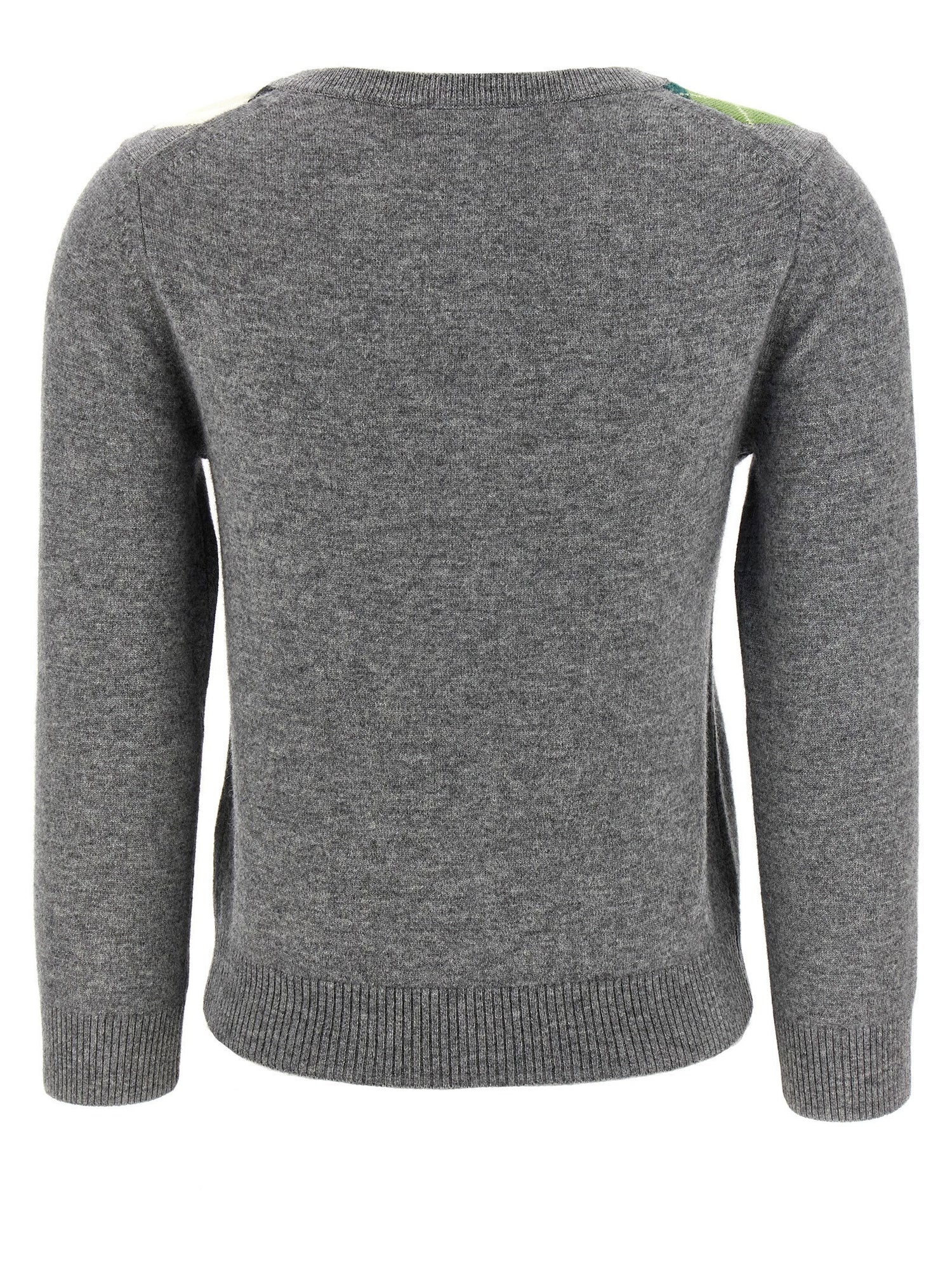 Ganni Grey Check Cardigan Gray