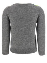 Ganni Grey Check Cardigan Gray