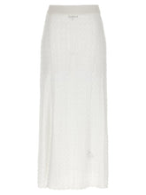 Ganni Shiny Pointelle Knit Skirt White
