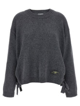 Ganni Side Laces Sweater Gray