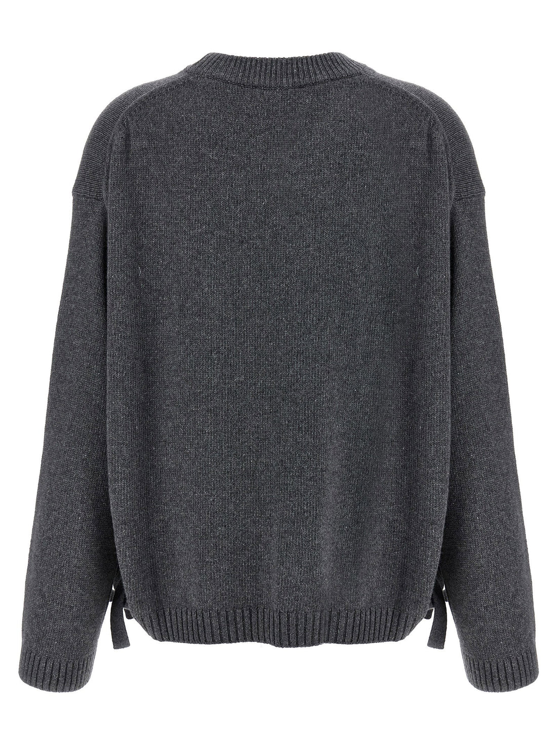 Ganni Side Laces Sweater Gray