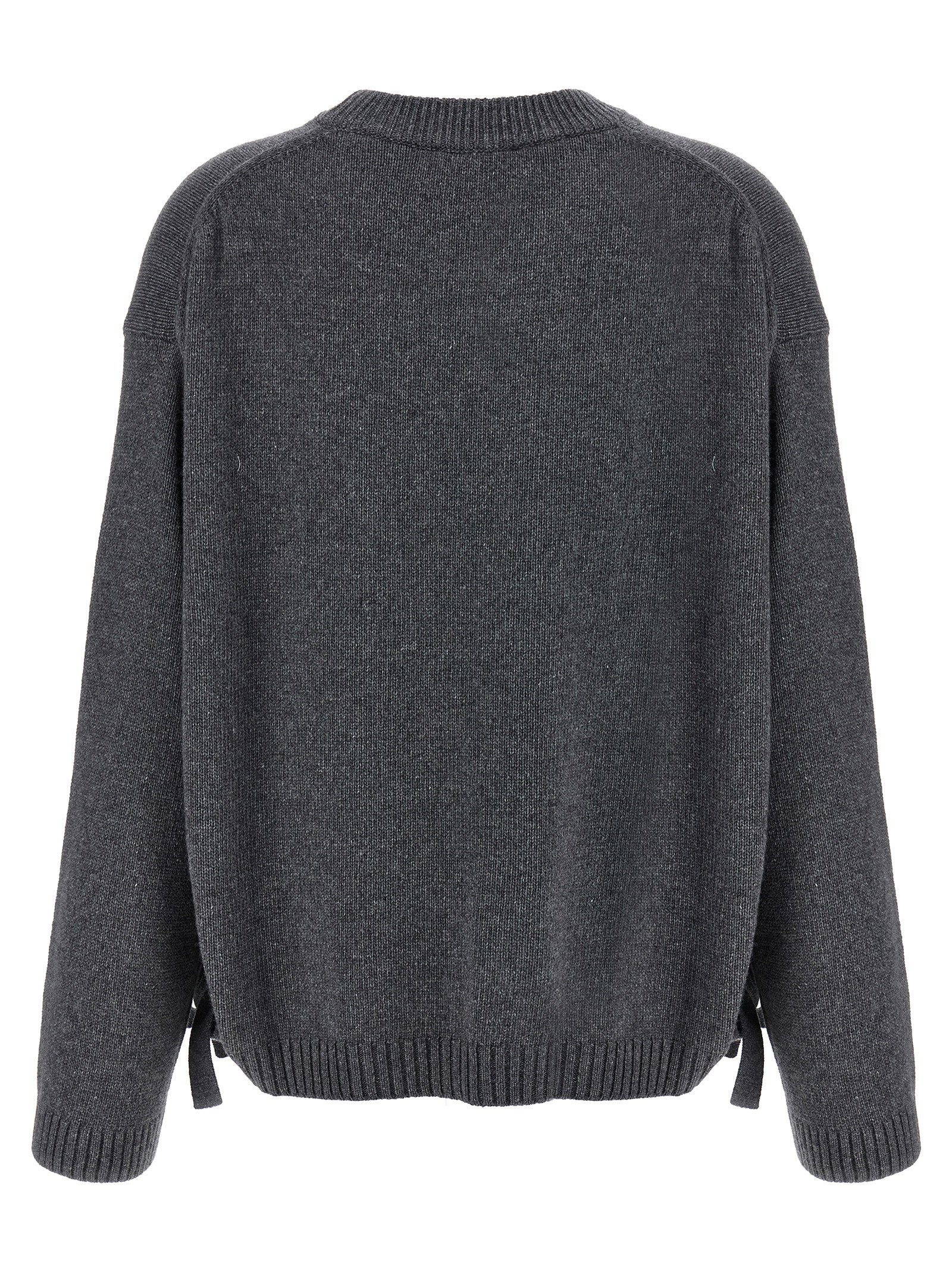 Ganni Side Laces Sweater Gray