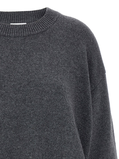 Ganni Side Laces Sweater Gray