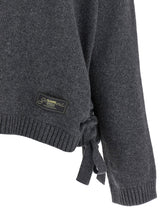 Ganni Side Laces Sweater Gray