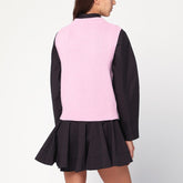 Ganni Pink Puppy Intarsia Wool-Blend Vest Pink