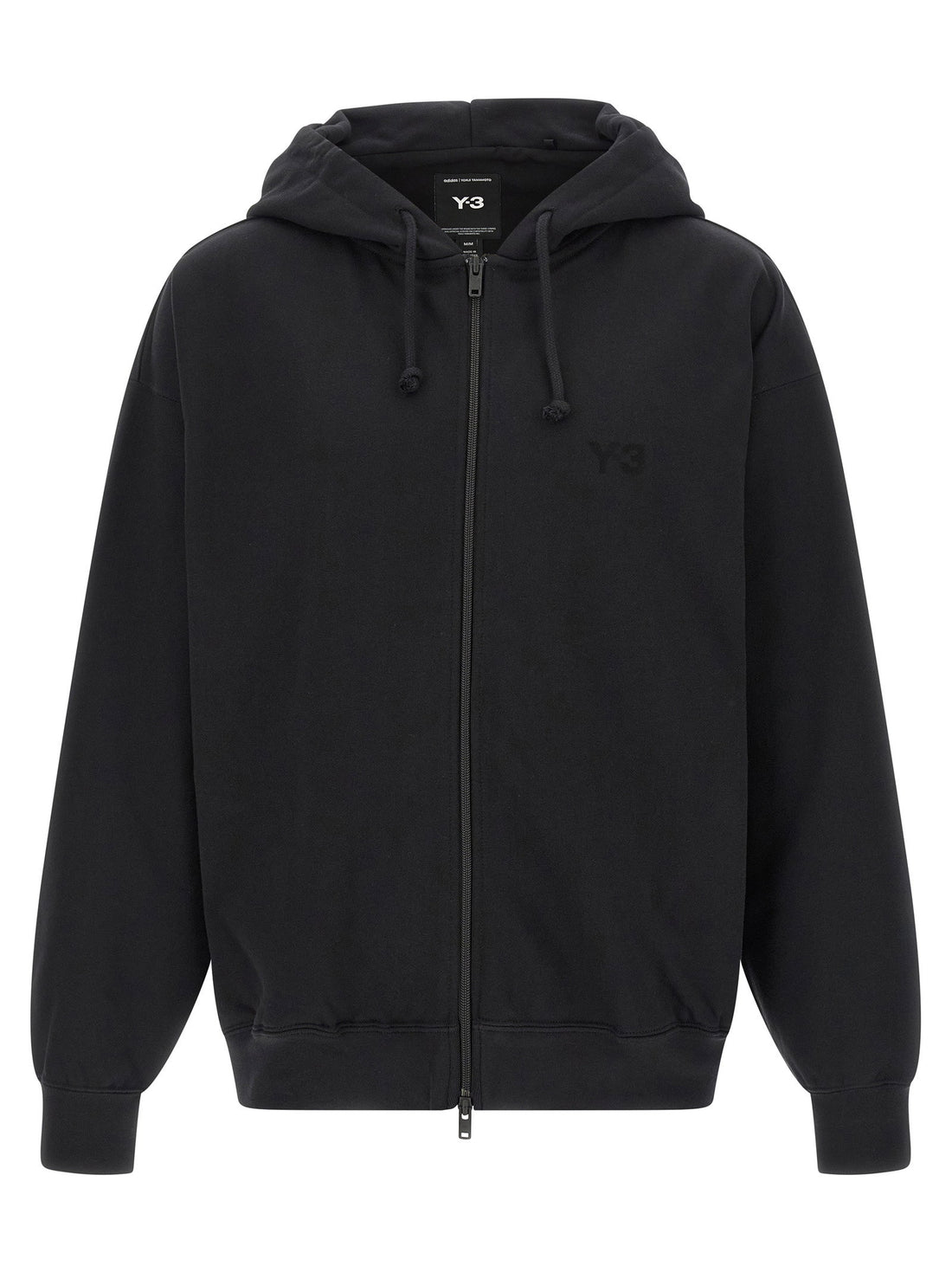 Y-3 Brushed Terry Zip Hoodie Black
