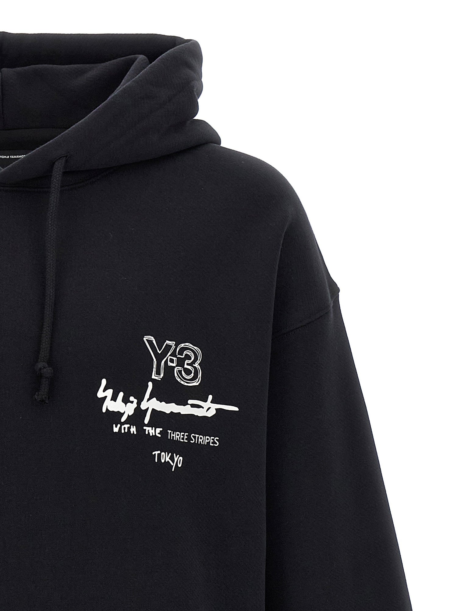 Y-3 Graphic Ft Hoodie Black