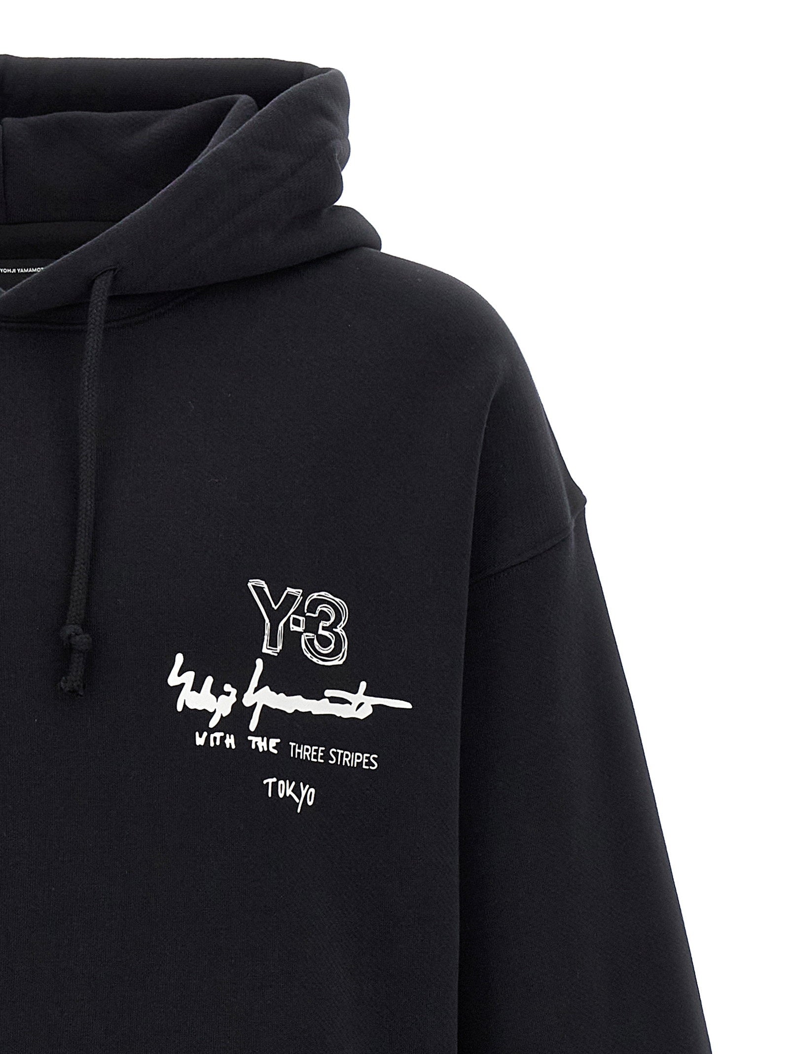 Y-3 Graphic Ft Hoodie Black