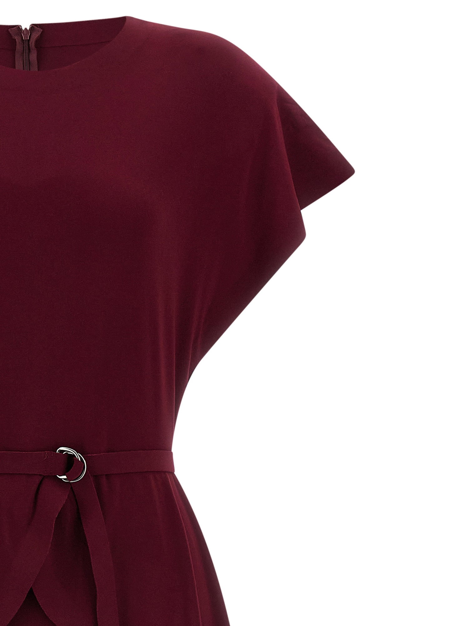Norma Kamali Peplum Dress Bordeaux