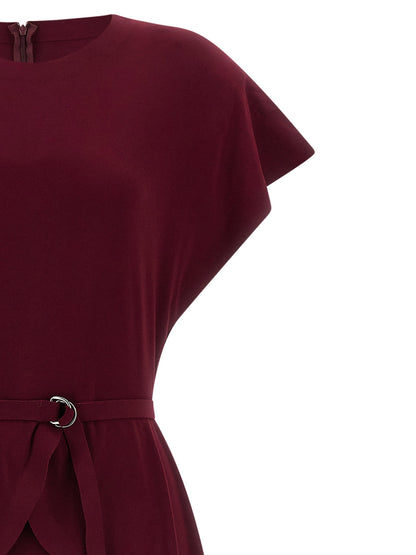Norma Kamali Peplum Dress Bordeaux
