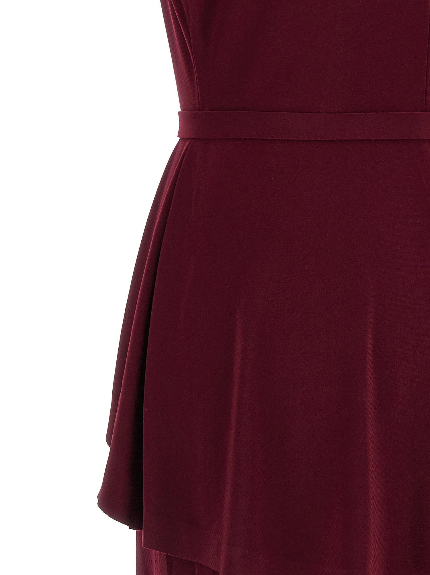 Norma Kamali Peplum Dress Bordeaux
