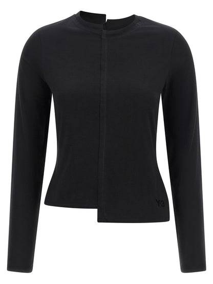 Y-3 Asymmetric T-shirt Black