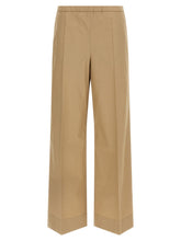 Moncler Grosgrain Logo Patch Pants Beige