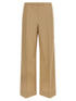 Moncler Grosgrain Logo Patch Pants Beige