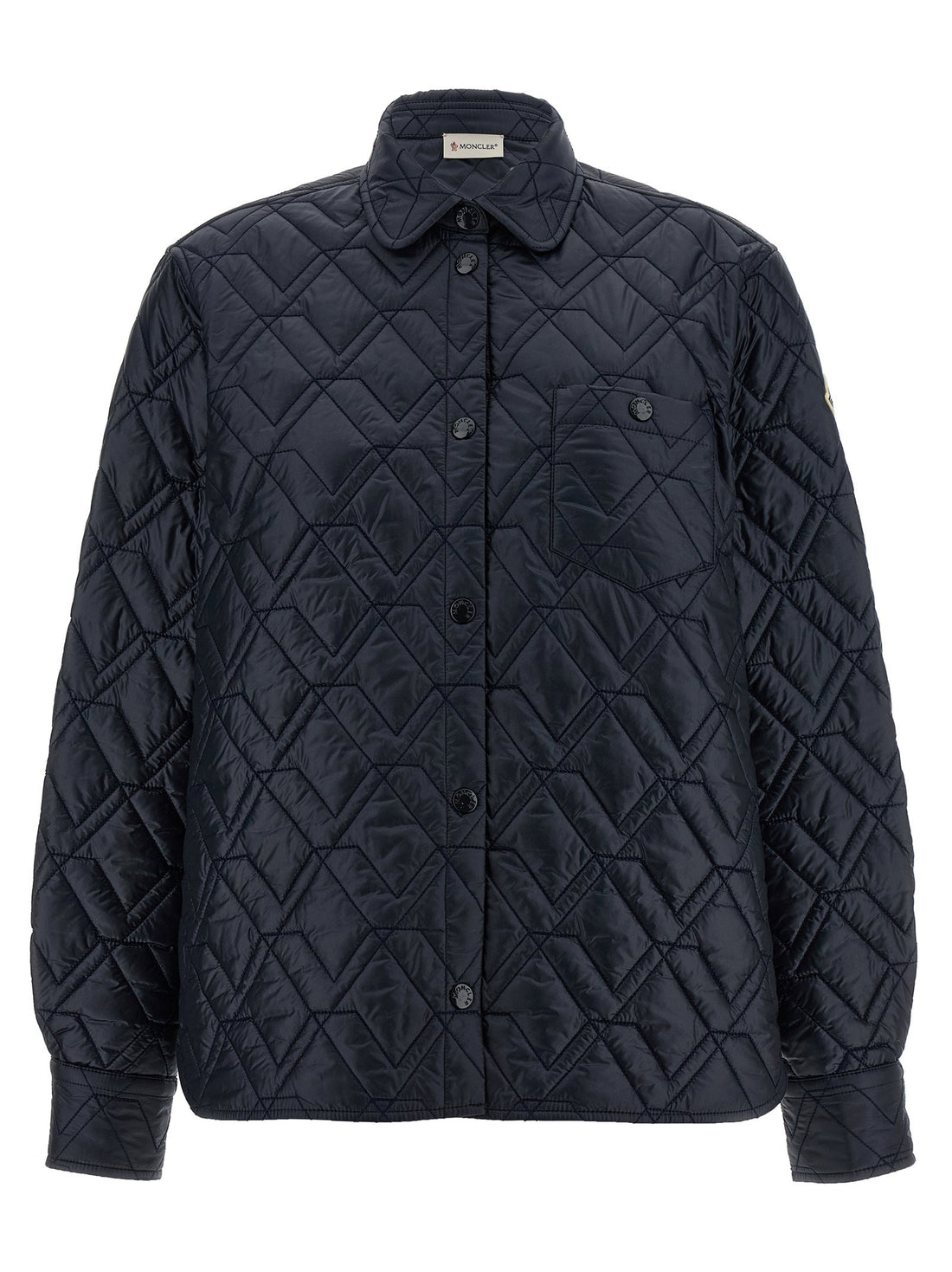 Moncler Quilted Overshirt Blue