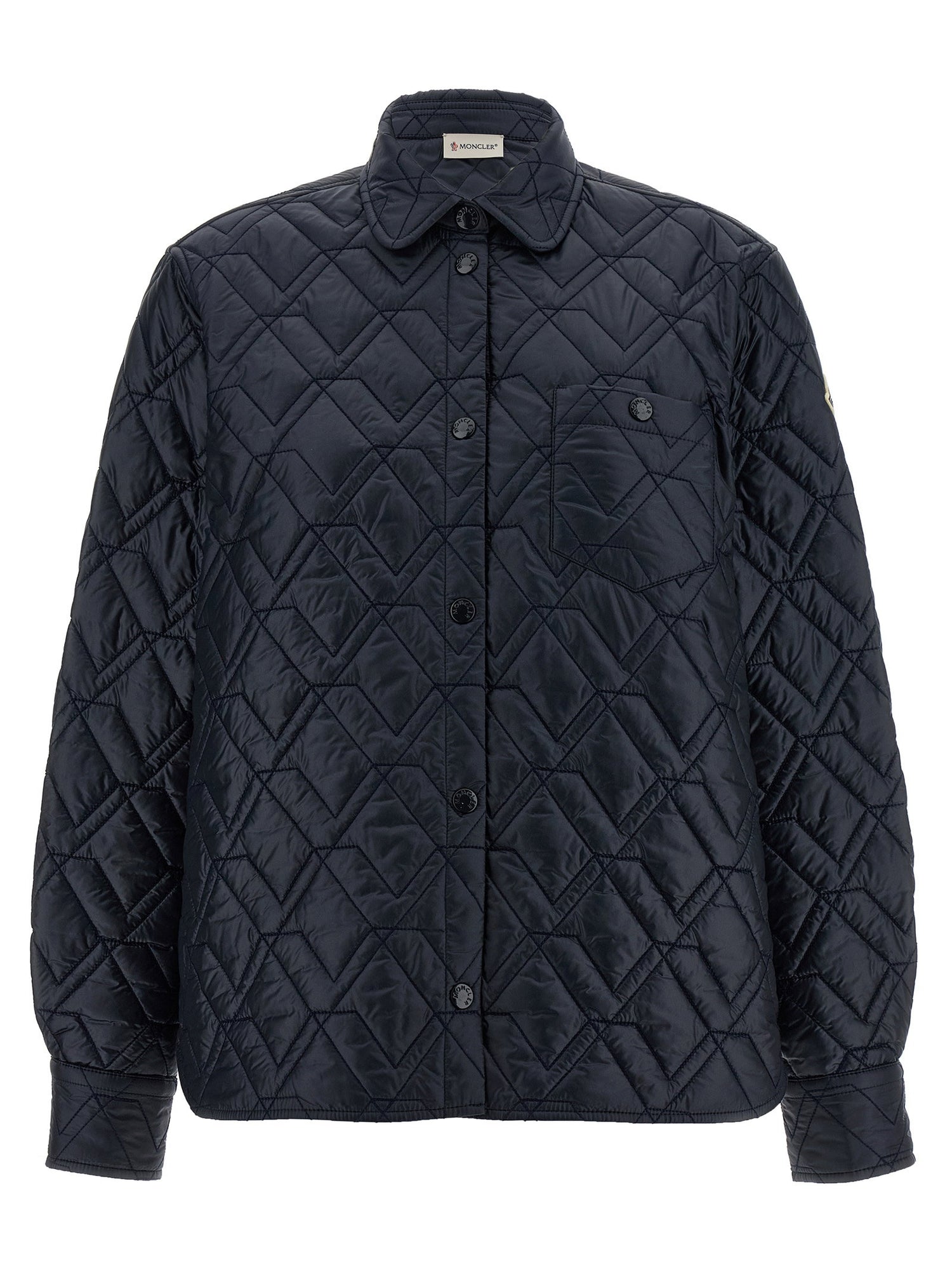 Moncler Quilted Overshirt Blue