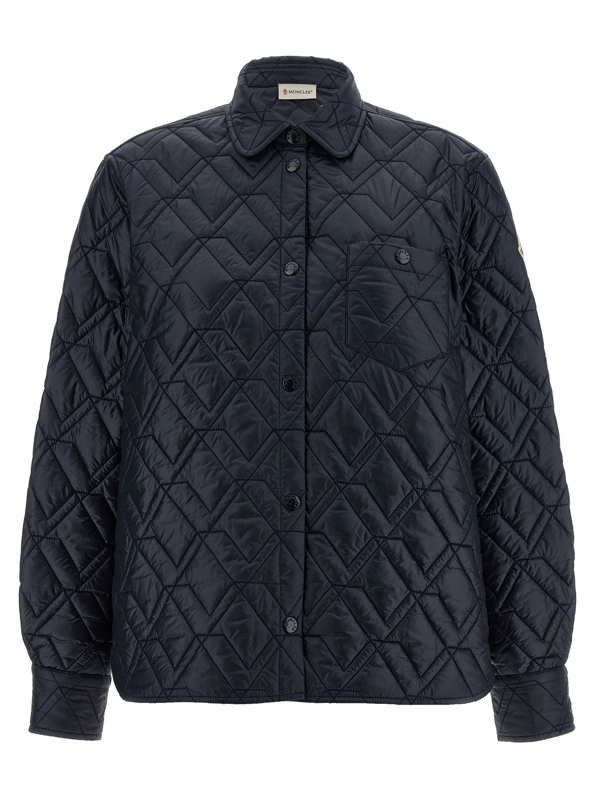 Moncler Quilted Overshirt Blue