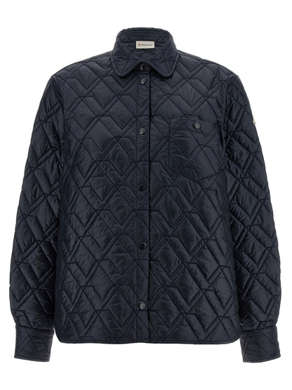 Moncler Quilted Overshirt Blue