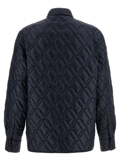 Moncler Quilted Overshirt Blue