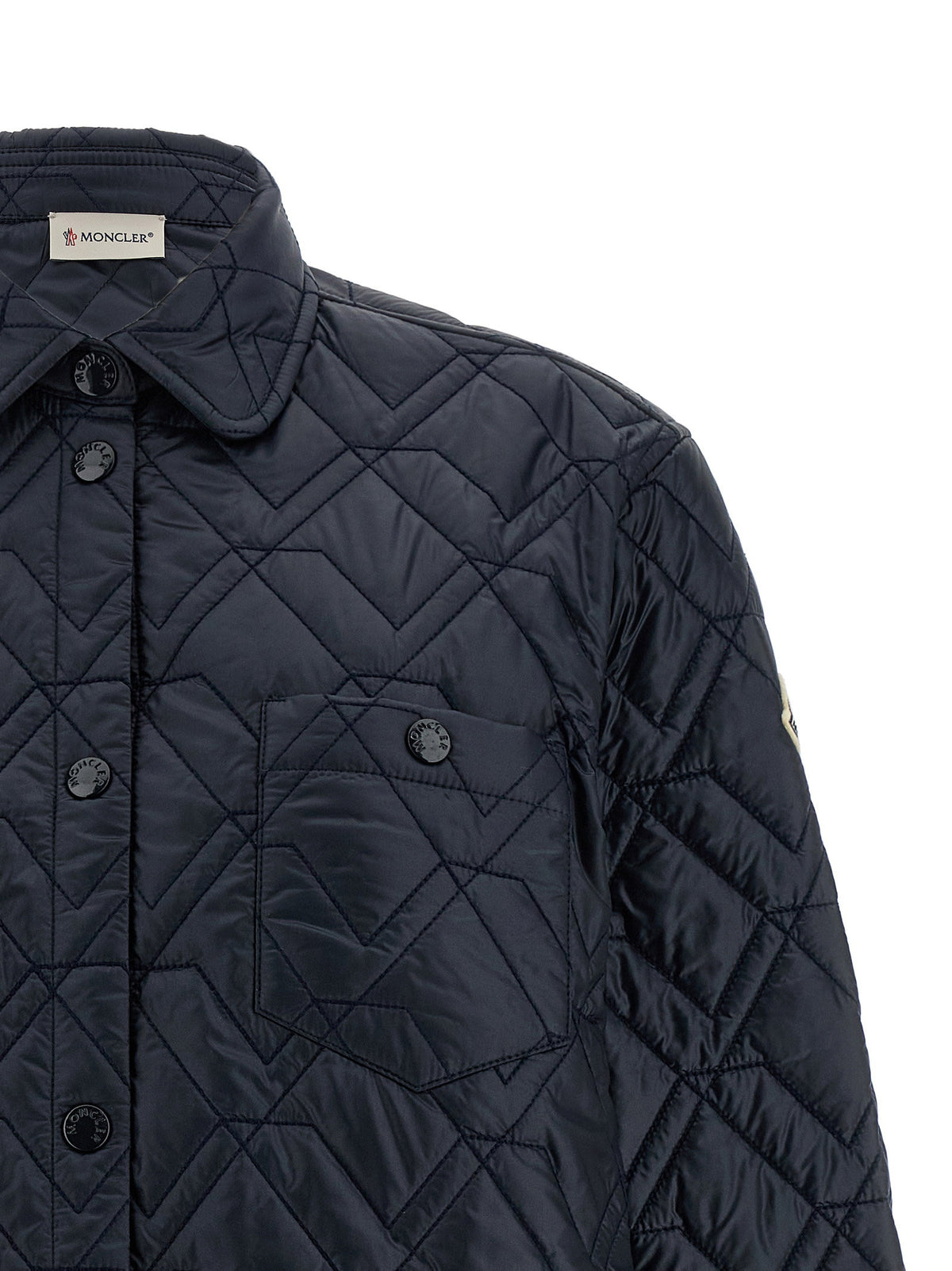 Moncler Quilted Overshirt Blue