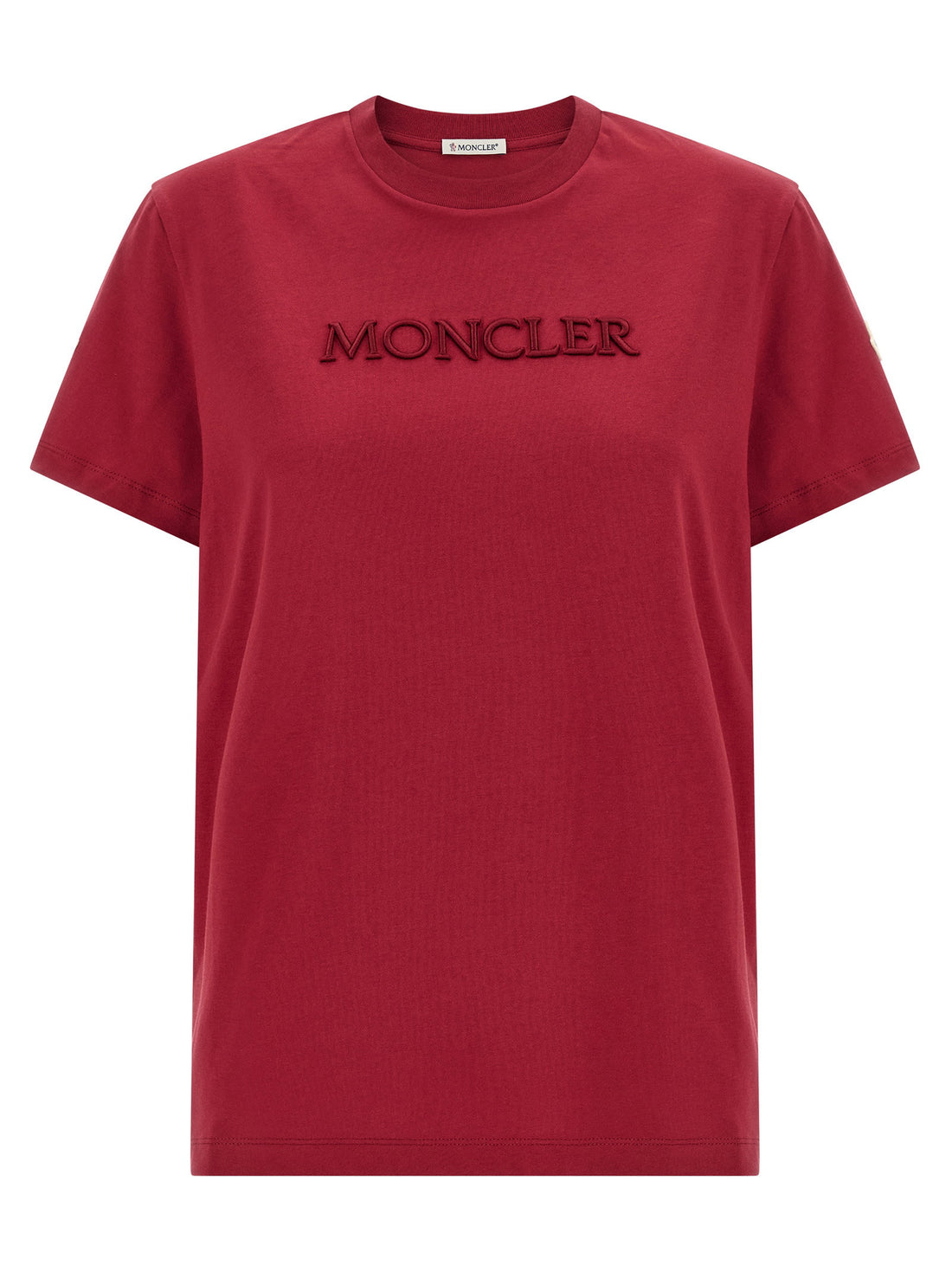 Moncler Logo Embroidery T-shirt Red