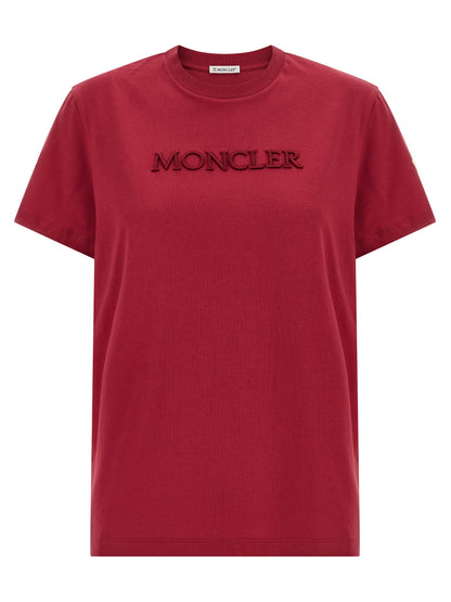 Moncler Logo Embroidery T-shirt Red