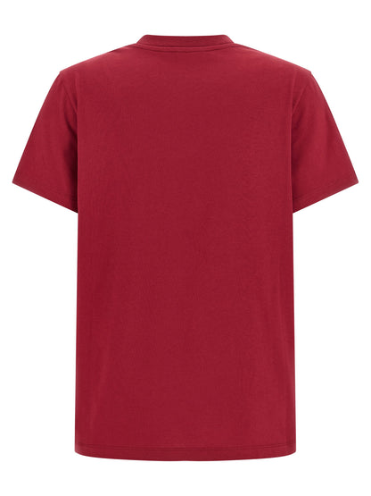 Moncler Logo Embroidery T-shirt Red
