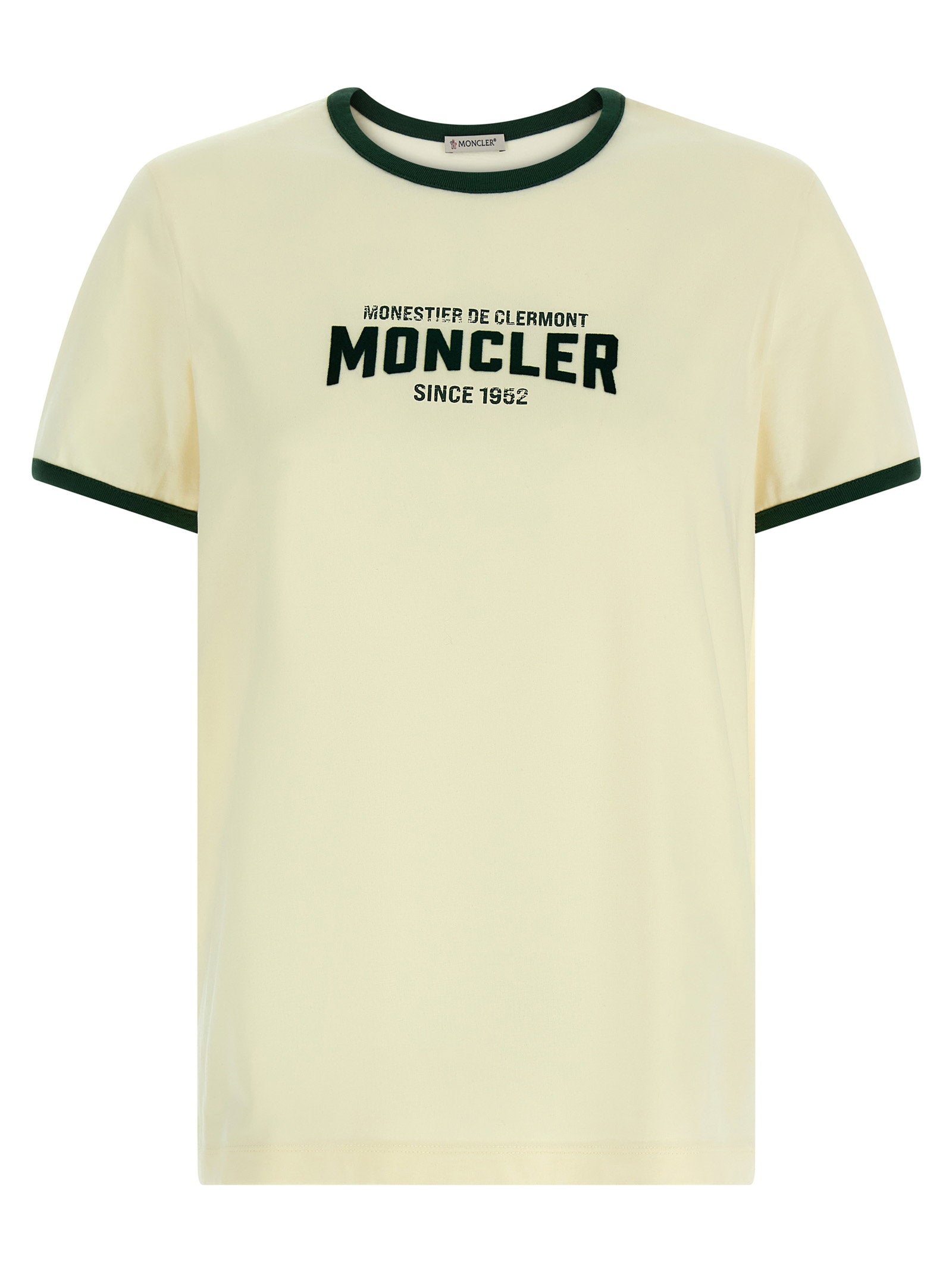 Moncler Flocked Logo T-shirt Beige