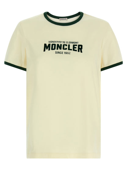 Moncler Flocked Logo T-shirt Beige
