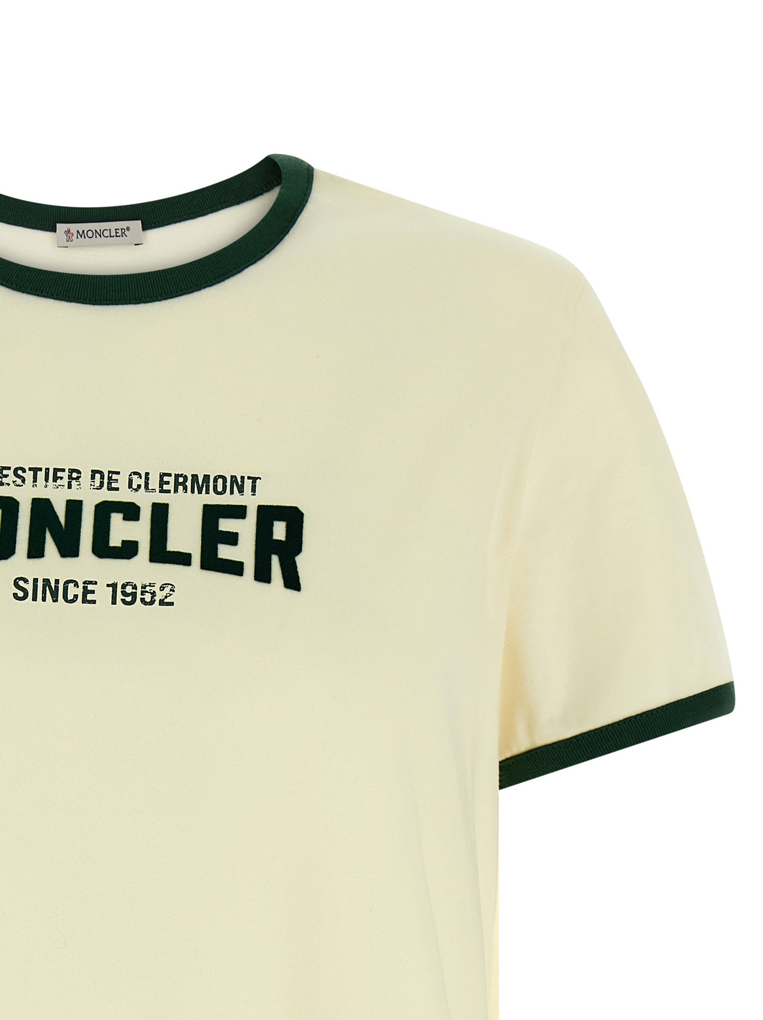 Moncler Flocked Logo T-shirt Beige