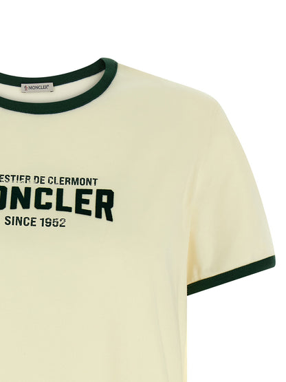 Moncler Flocked Logo T-shirt Beige