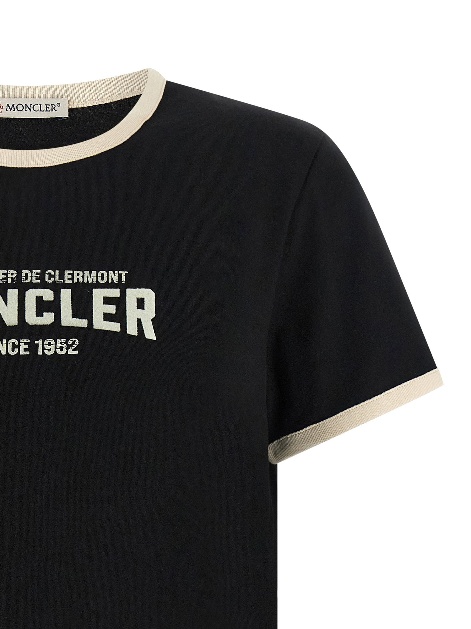 Moncler Flocked Logo T-shirt Black