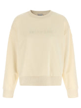 Moncler Logo Embroidery Sweatshirt Beige