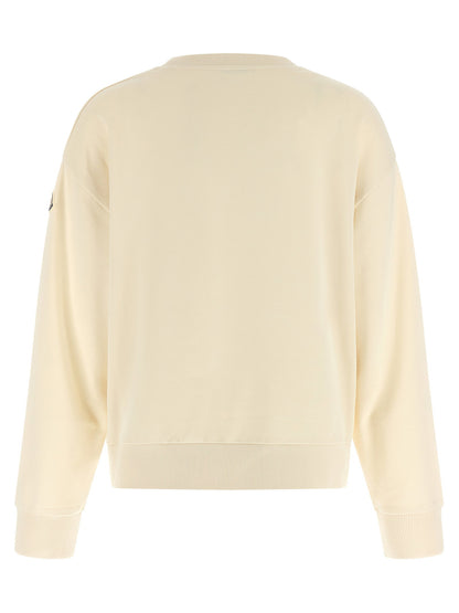 Moncler Logo Embroidery Sweatshirt Beige