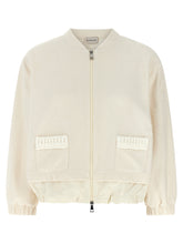 Moncler Bouclé Cardigan White