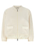 Moncler Bouclé Cardigan White