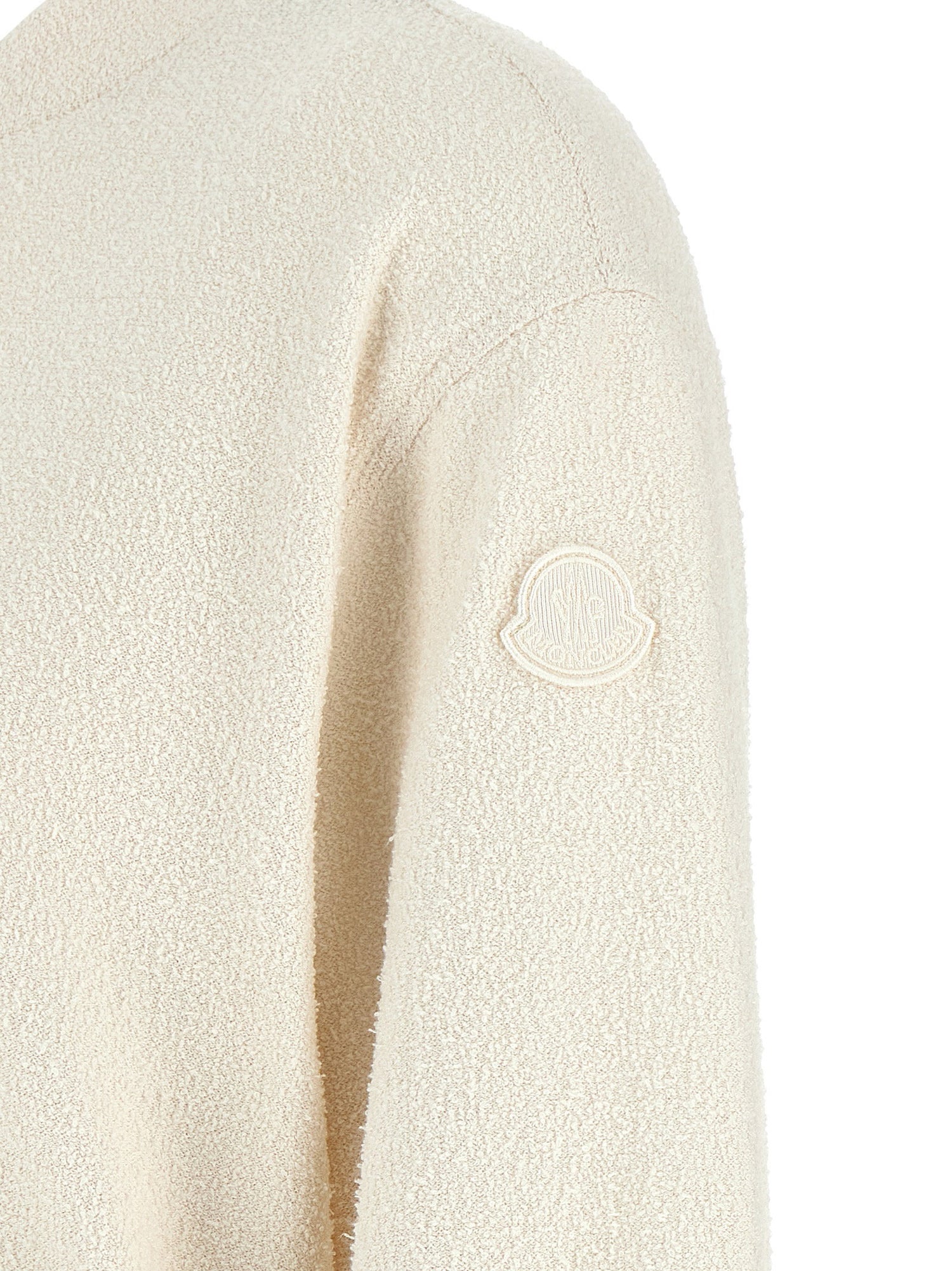 Moncler Bouclé Cardigan White