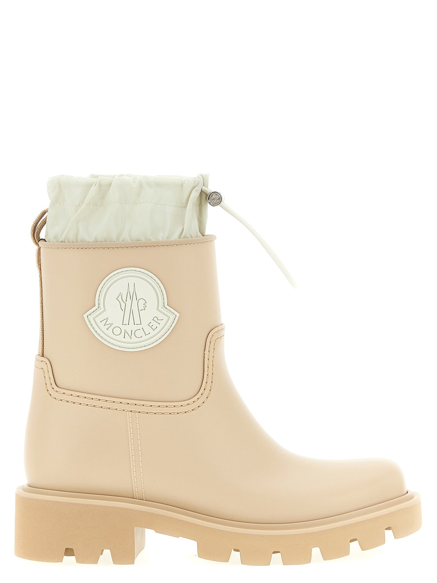 Moncler Kickstream Rain Boots Beige