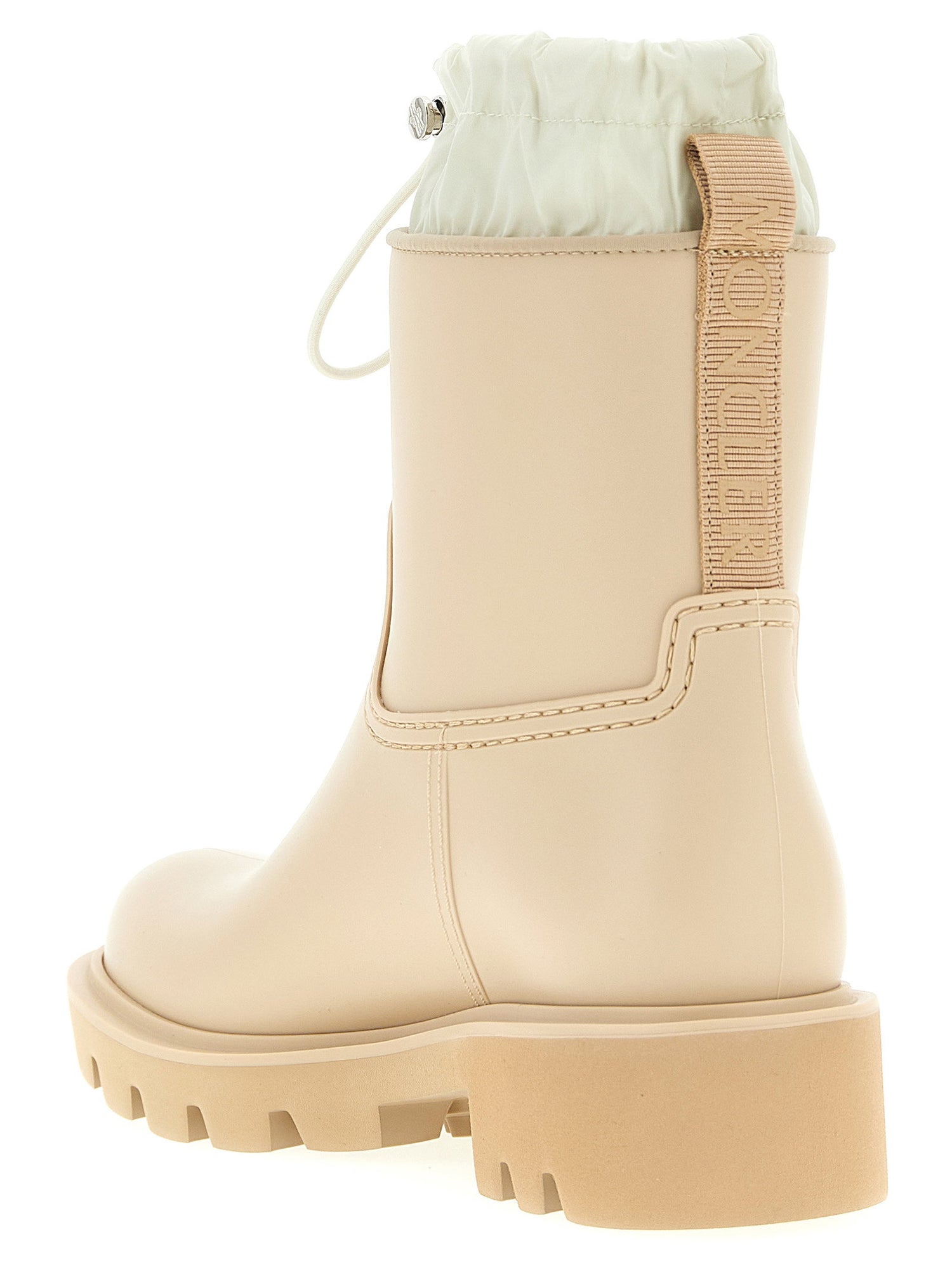Moncler Kickstream Rain Boots Beige