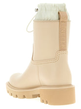 Moncler Kickstream Rain Boots Beige