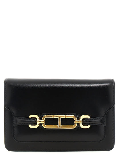 Tom Ford Small Leather Crossbody Bag Black