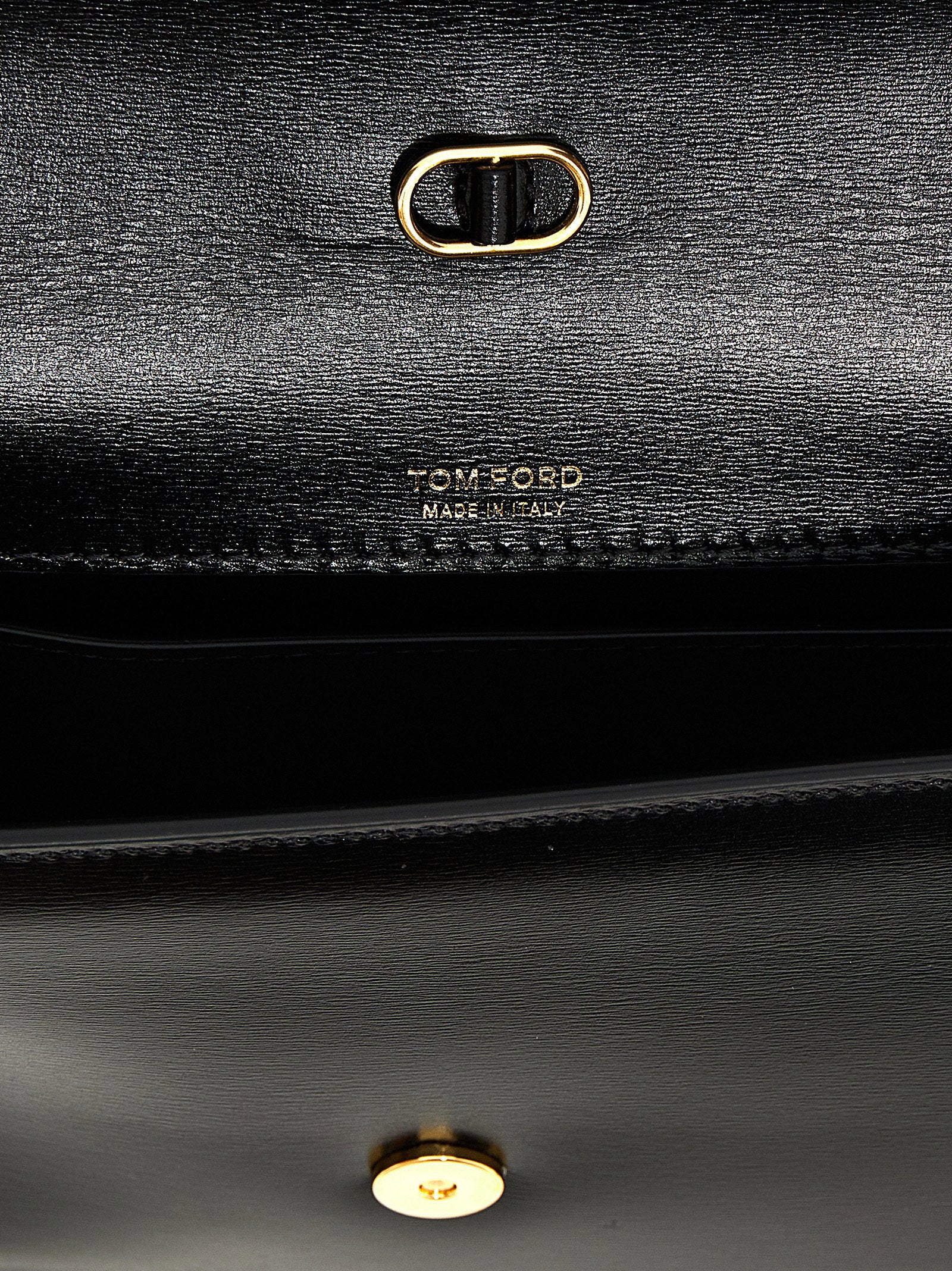 Tom Ford Small Leather Crossbody Bag Black