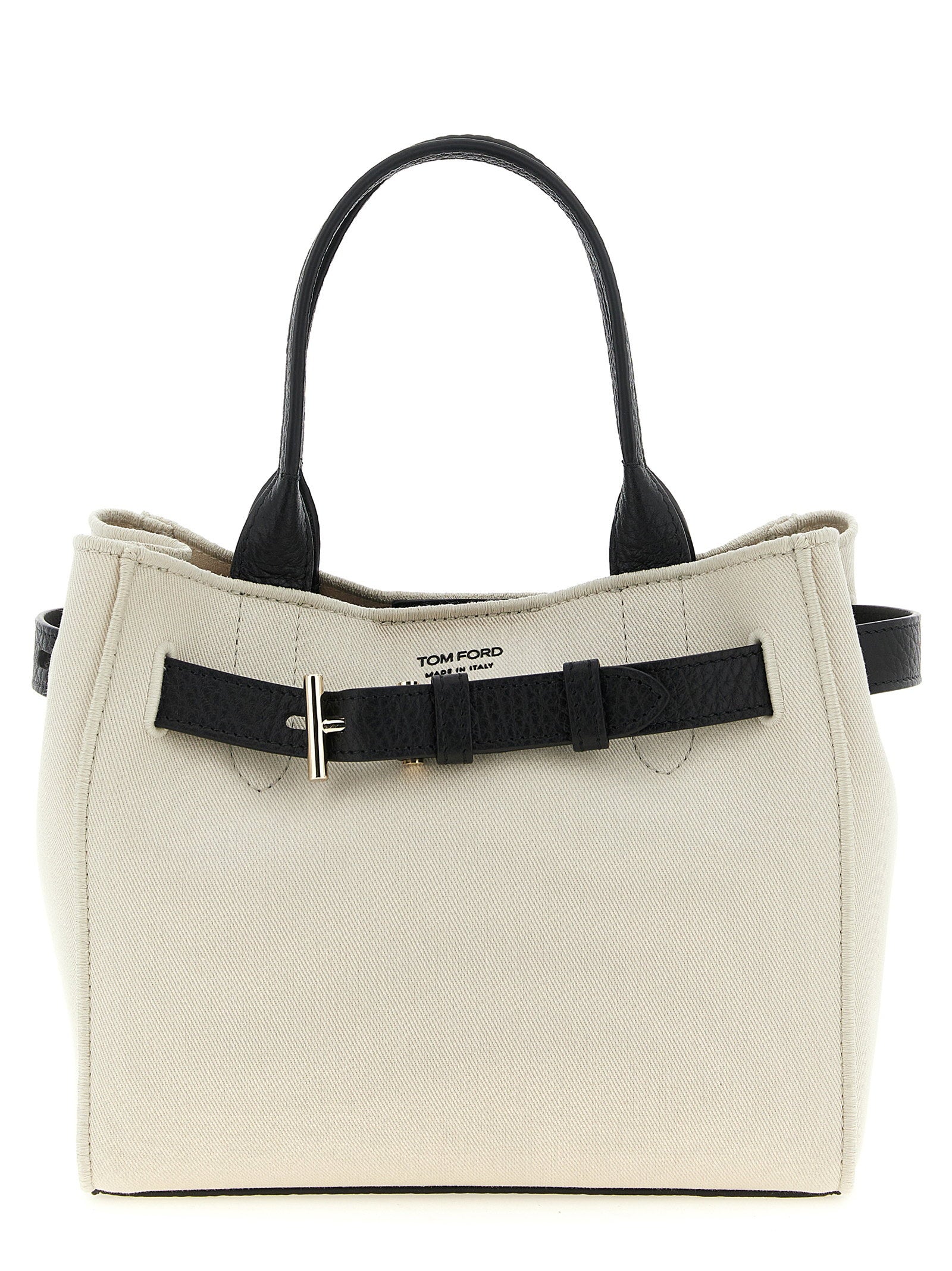 Tom Ford Small Audrey Shopping Bag White/black