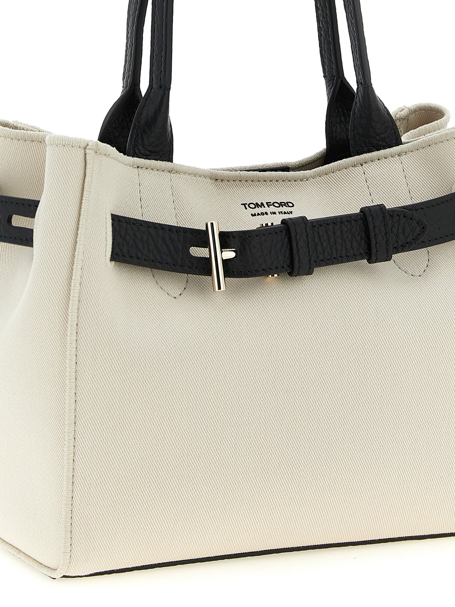 Tom Ford Small Audrey Shopping Bag White/black