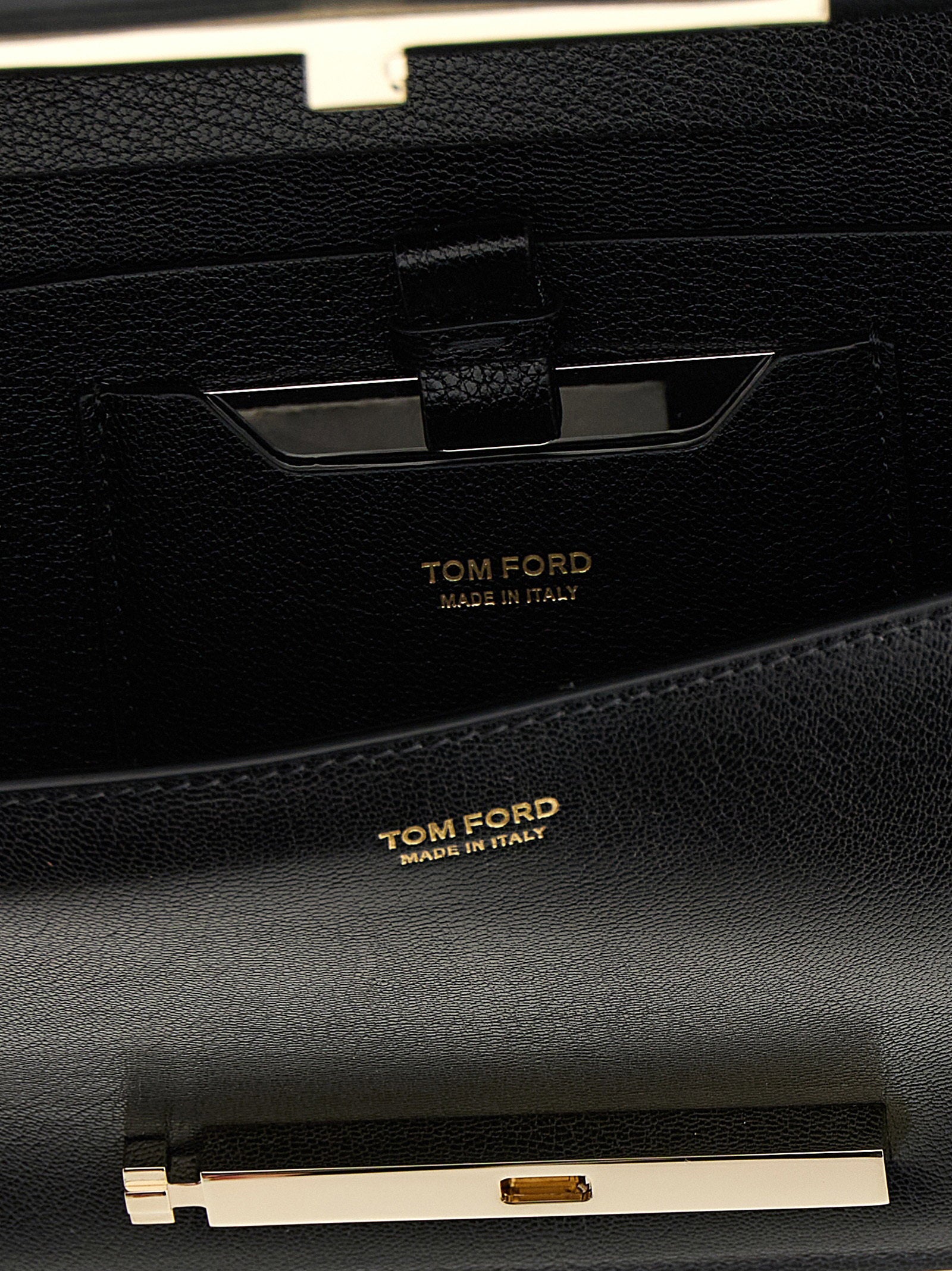 Tom Ford Supple Grain Shoulder Bag Black