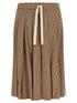 Moncler Pleated Midi Skirt Beige
