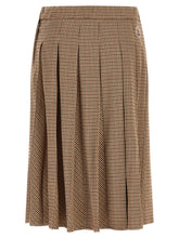 Moncler Pleated Midi Skirt Beige