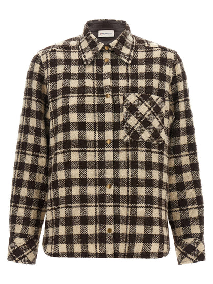 Moncler Checked Shirt Brown